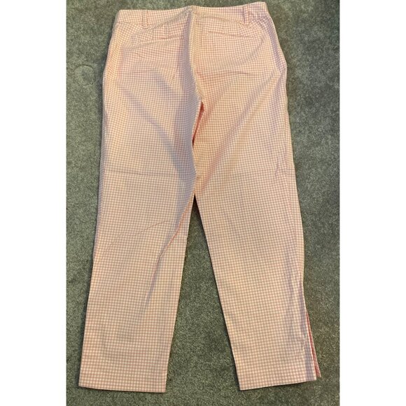 Talbots Pink Gingham Perfect Crop Pants Size 8 - Picture 2 of 10